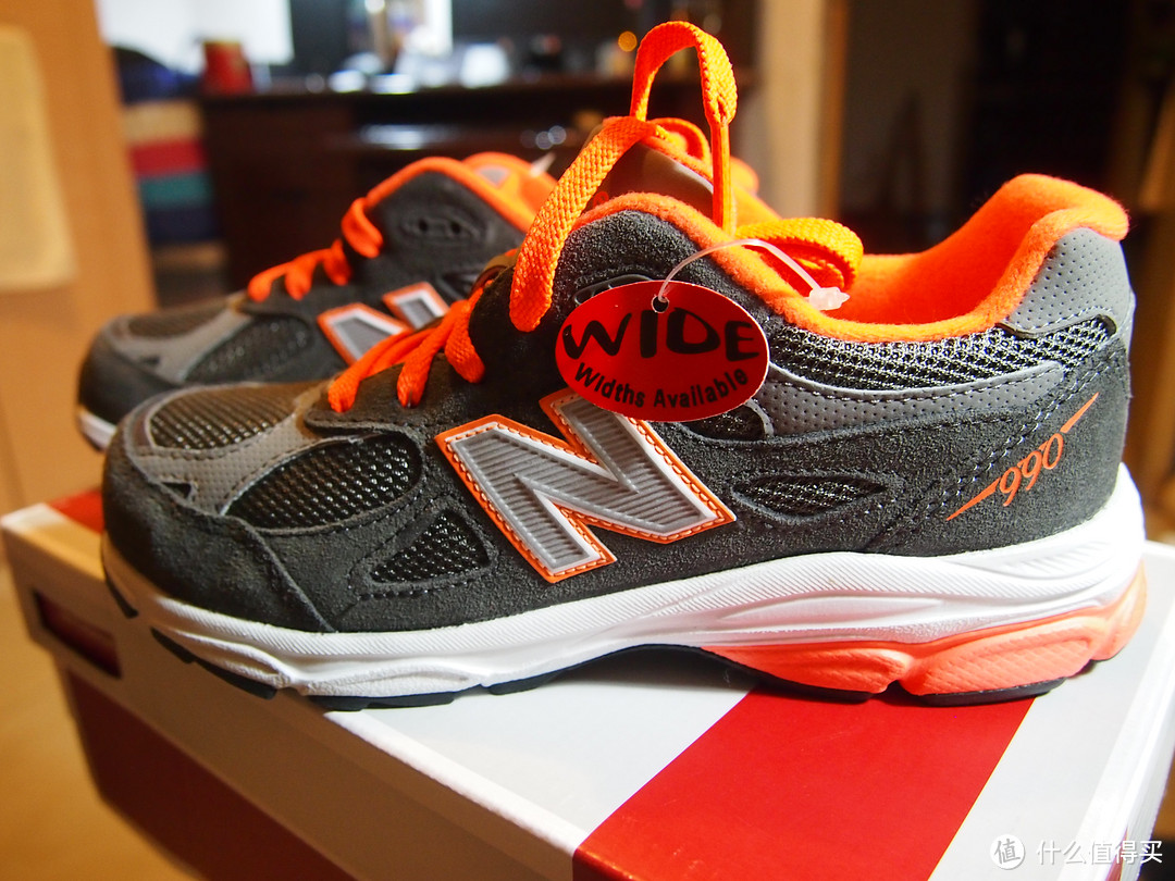 上阵父子兵：New Balance 新百伦 M574GS 元祖灰 休闲鞋+KJ990GOG 儿童款慢跑鞋 灰橘 开箱上脚