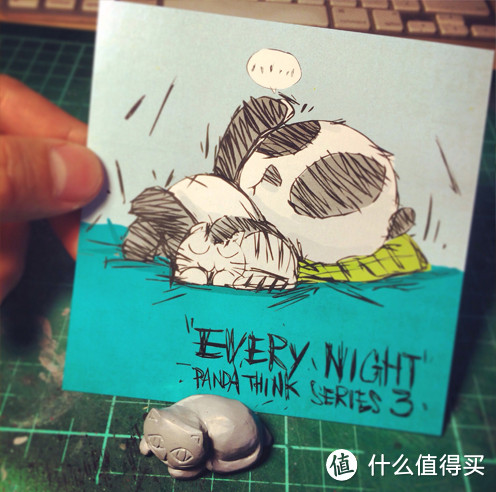 玩偶品牌cacooca推panda think系列第三款玩偶 Every night