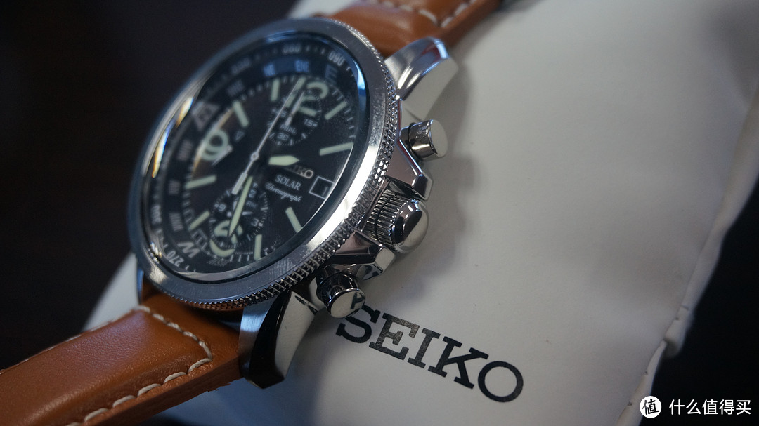 低价骚气有内涵：SEIKO 精工 SSC081 男士光动能腕表