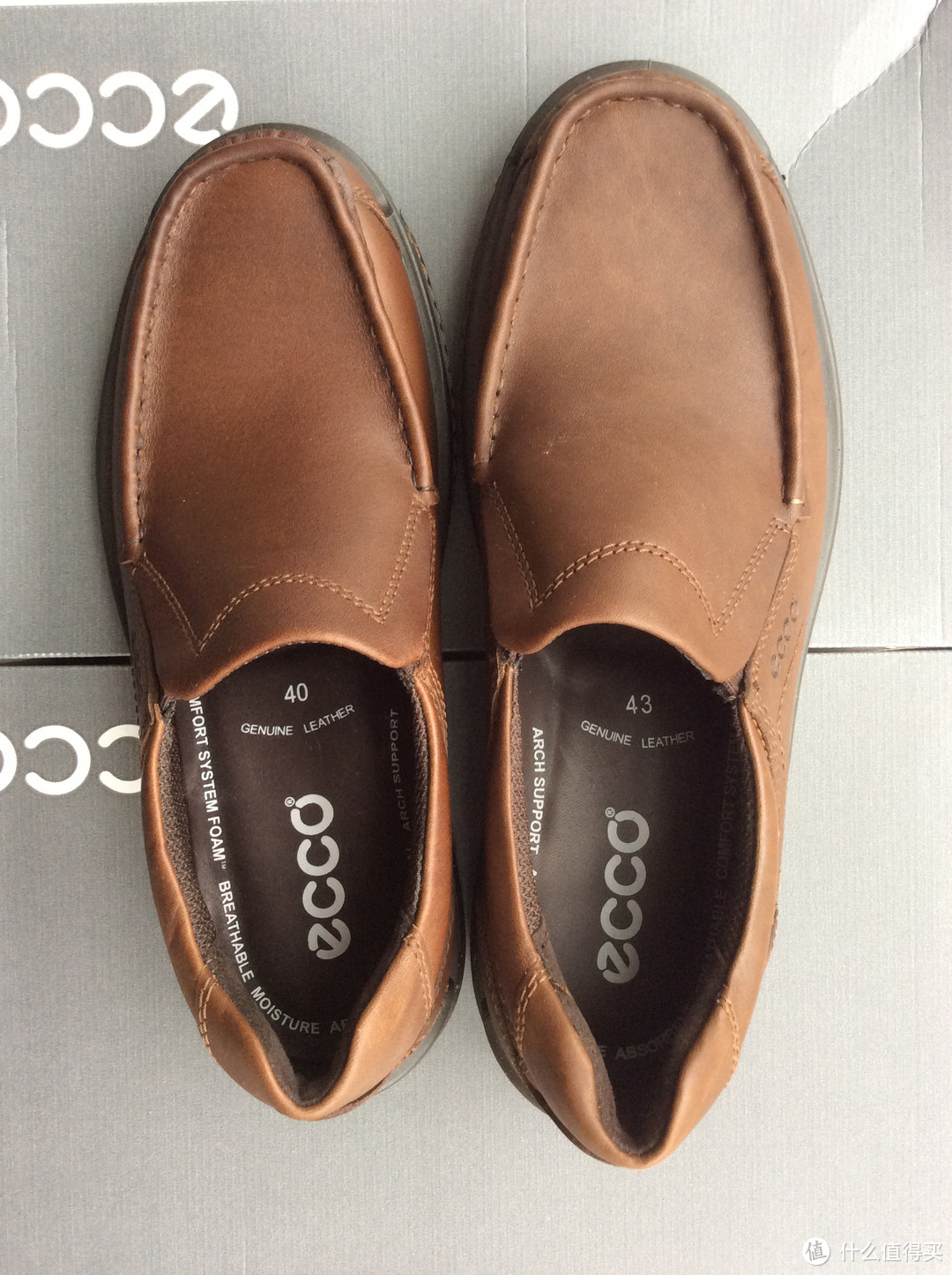 上阵父子鞋：ECCO 爱步 Iron Slip On 铁人 男士真皮乐福鞋