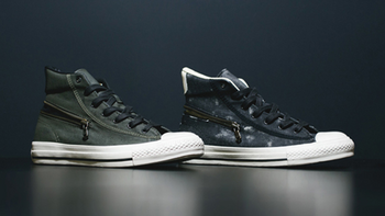 拉链帆布鞋 CONVERSE匡威 x John Varvatos 推拉链高帮鞋款