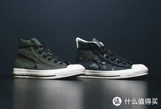 拉链帆布鞋 CONVERSE匡威 x John Varvatos 推拉链高帮鞋款