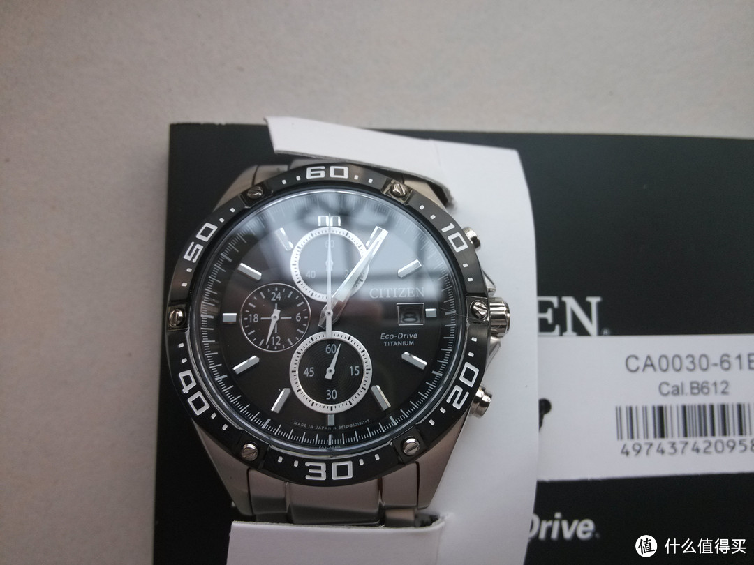 CITIZEN 西铁城 SUPER TITANIUM CHRONOGRAPH CA0030-61E 男士光动能腕表（超级钛）