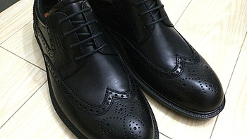 ecco 爱步 Atlanta Wing Tip Oxford 男款正装系带皮鞋+Rockport 乐步 Ellingwood 男款商务正装鞋