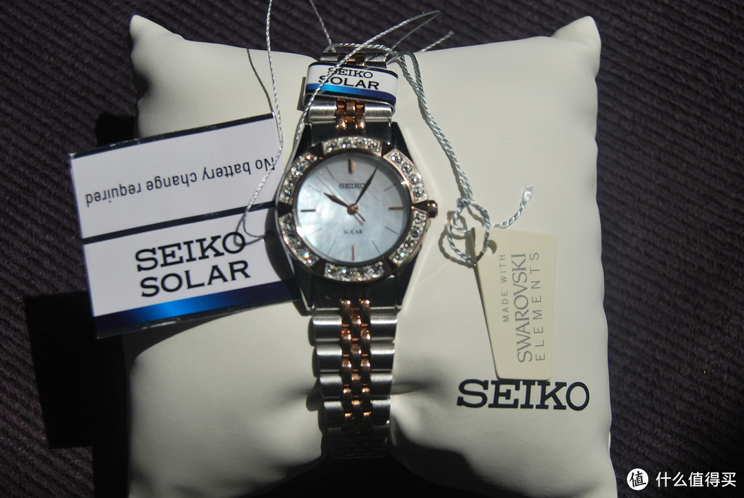 Seiko 精工 女款太阳能腕表 SUP112+SKAGEN 诗格恩 经典款腕表 O396XSSLB