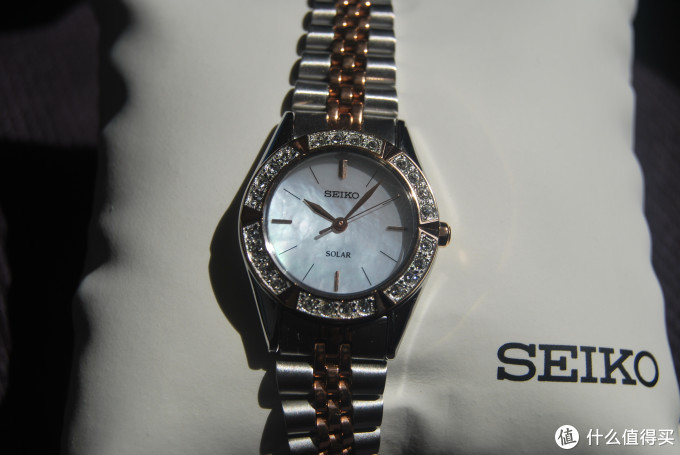 Seiko 精工 女款太阳能腕表 SUP112+SKAGEN 诗格恩 经典款腕表 O396XSSLB