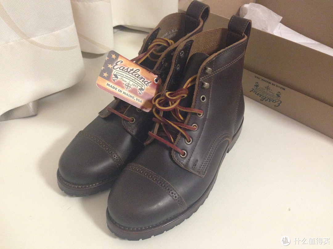 小众品牌：Eastland Made In Maine，Monroe USA Cap Toe 男靴