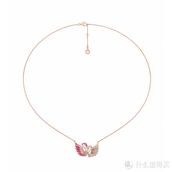 18K玫瑰金粉紅蓝宝石钻石项链，RMB 29,500