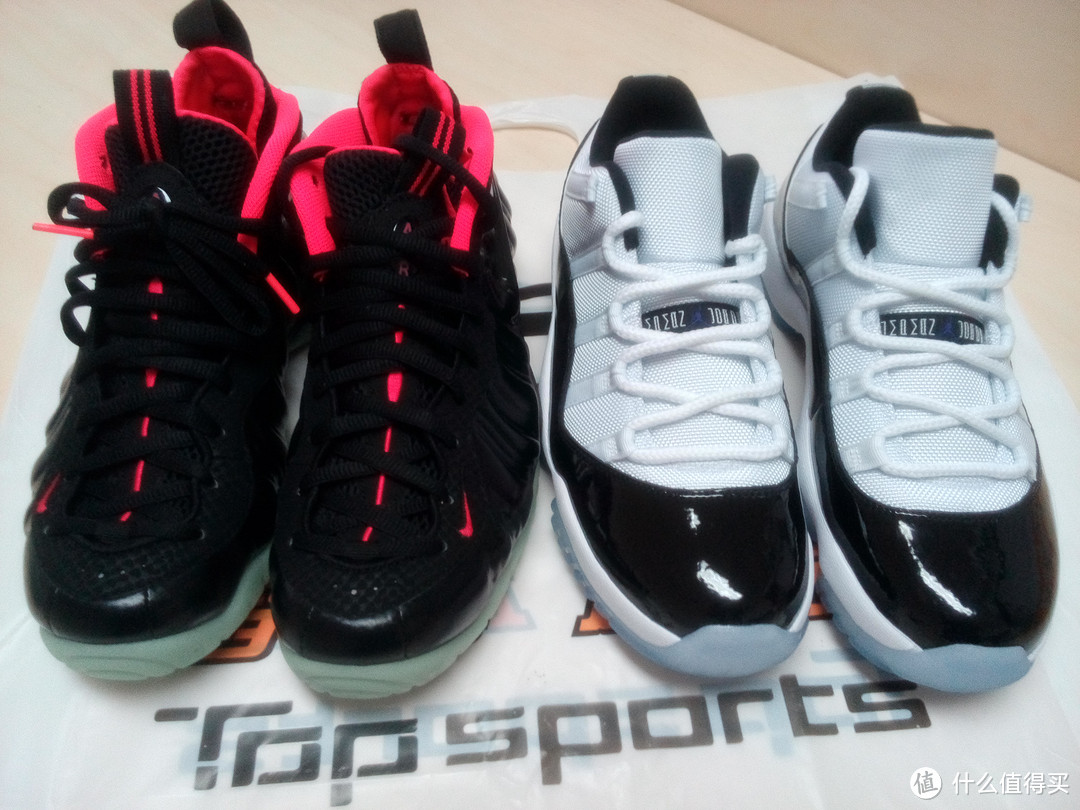 Nike 耐克 Air Foamposite Pro 篮球球+ air Jordan XI LOW concord 篮球鞋