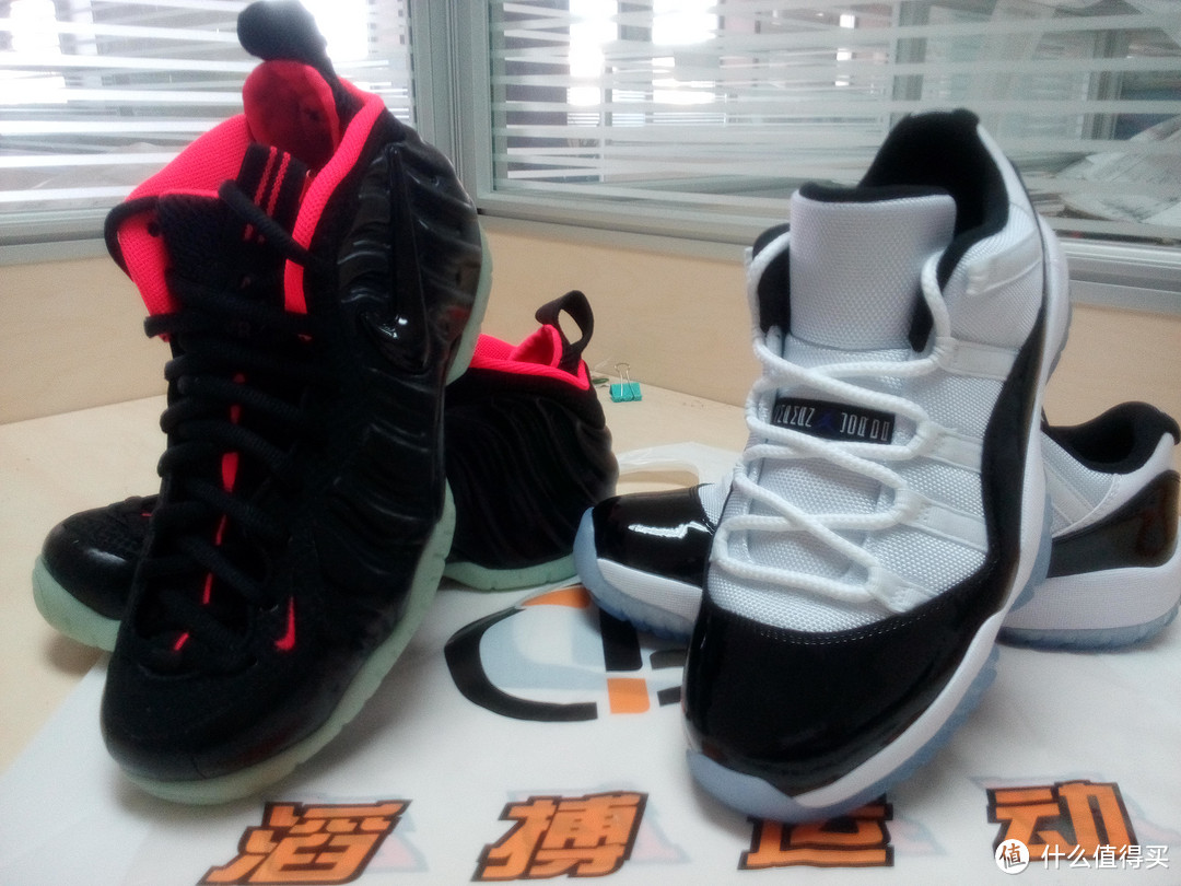 Nike 耐克 Air Foamposite Pro 篮球球+ air Jordan XI LOW concord 篮球鞋