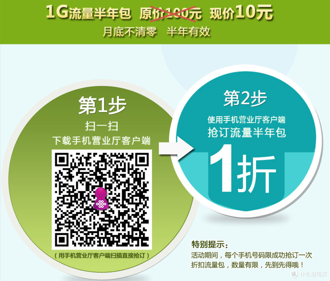 中联通517促销 10元抢1G半年流量包