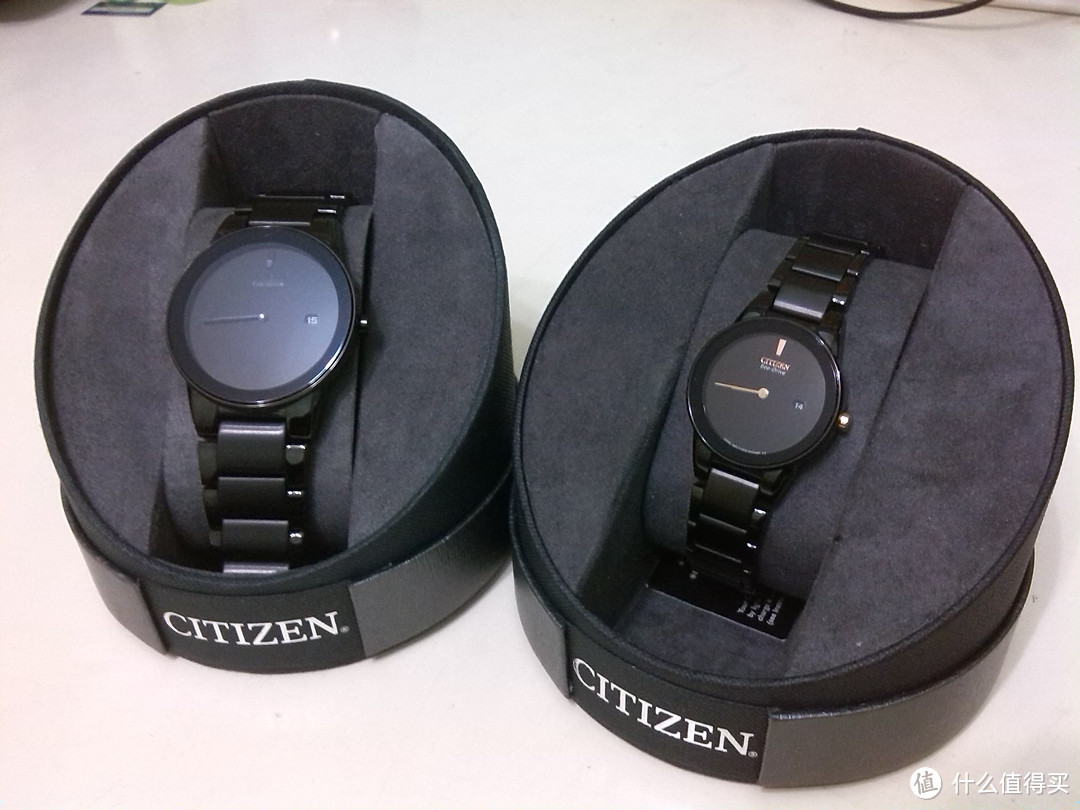 CITIZEN 西铁城 AU1065-58E 、GA1055-57F 情侣款光动能腕表  — 黑夜给了我黑色的眼睛，我却用它寻找指针？