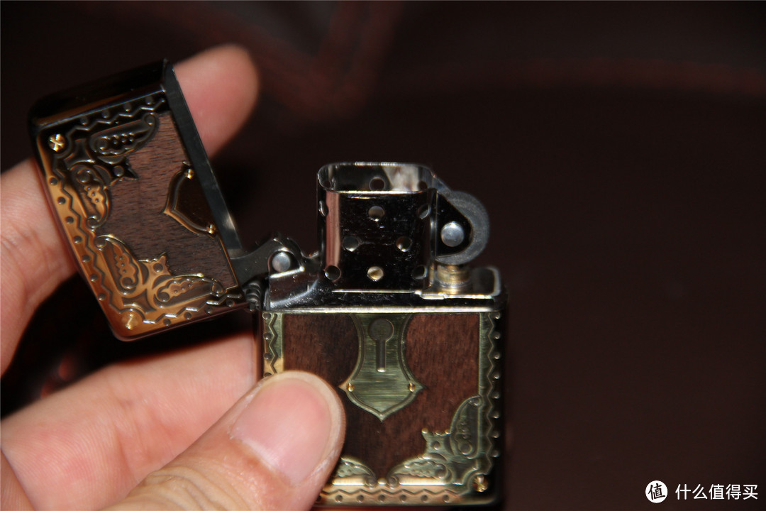 zippo 纯铜桃木镶嵌 财富之门 ZP44569-A 打火机