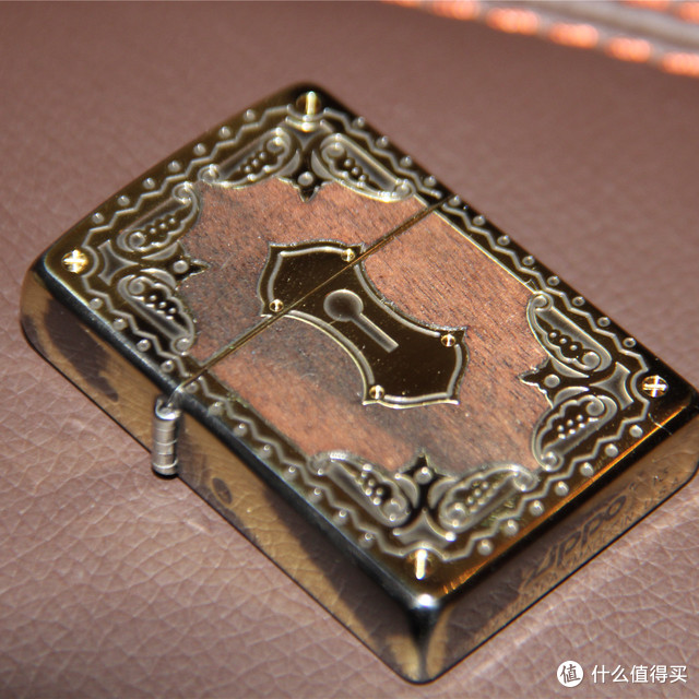 zippo 纯铜桃木镶嵌 财富之门 ZP44569-A 打火机