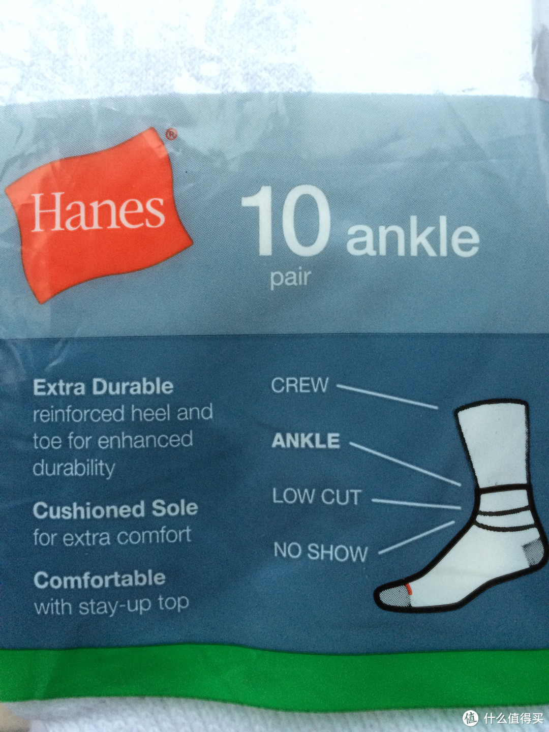 HANES 恒适 Crew Socks 男士运动长袜 — 撸资本主义的羊毛不放松