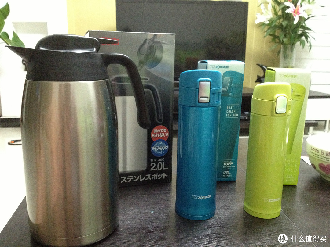 为30块磨破手皮子：日淘THERMOS 膳魔师 THV-2000 CS 保温壶 & ZOJIRUSH 象印 SM-PA34-GR、SM-KB48-AW 保温杯