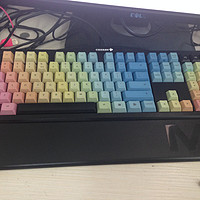 彩虹大变身：CHERRY 樱桃 MX-Board 3.0 黑色红轴 机械键盘 改彩虹键帽