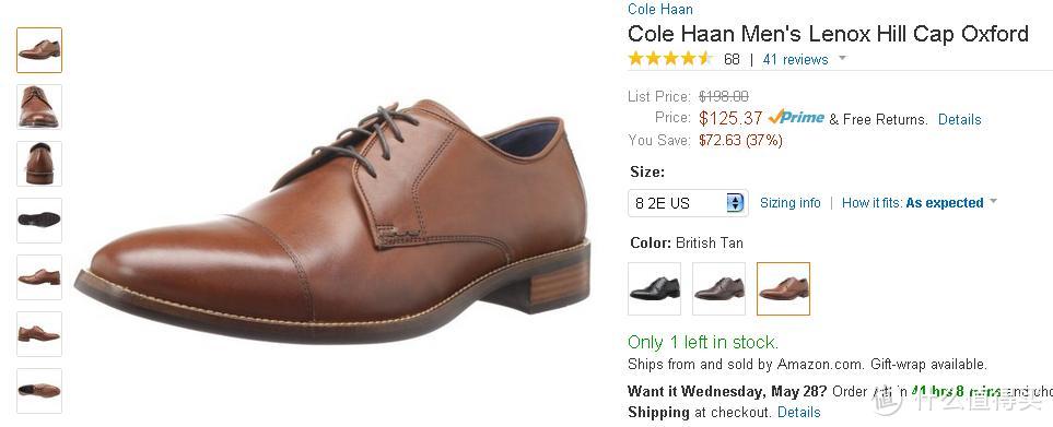 来自30岁的生日礼物：Cole Haan Lenox Hill Cap Oxford 男士正装皮鞋