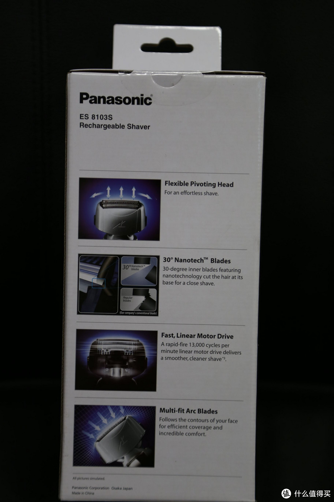 往复式好选择：Panasonic 松下 ES8103S 三刀头 电动剃须刀，与LA63对比