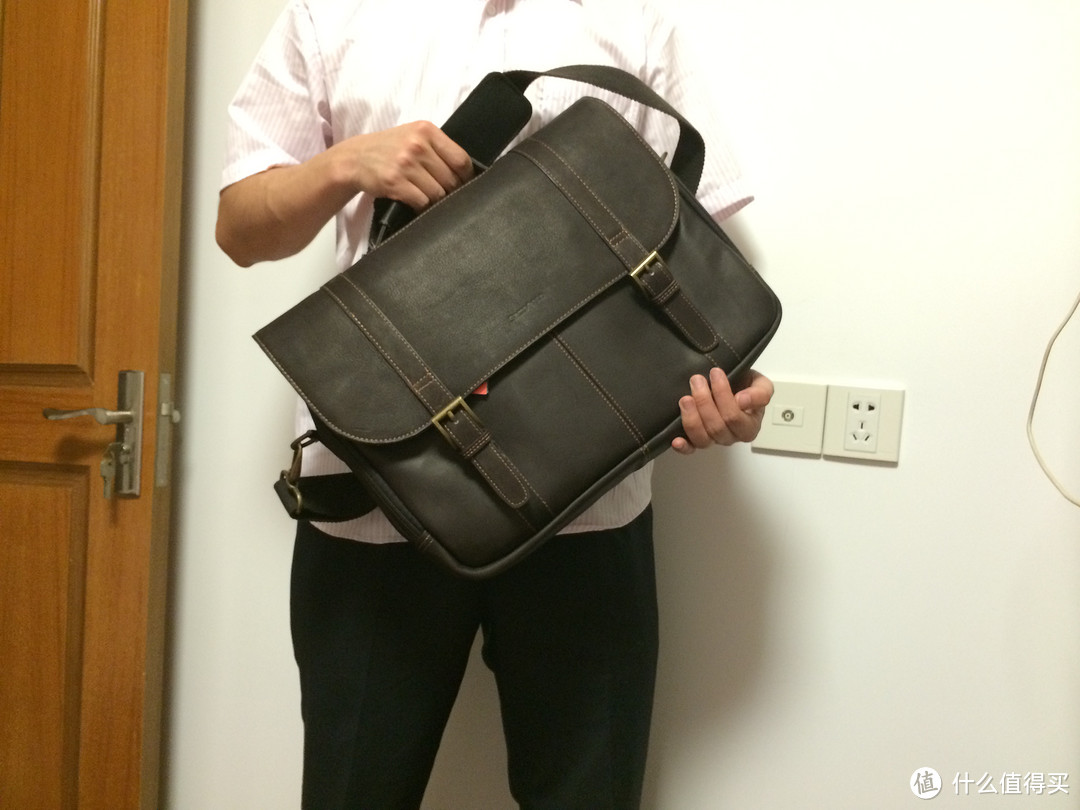 Samsonite 新秀丽 Colombian Leather Flapover Case 男款皮质公文包