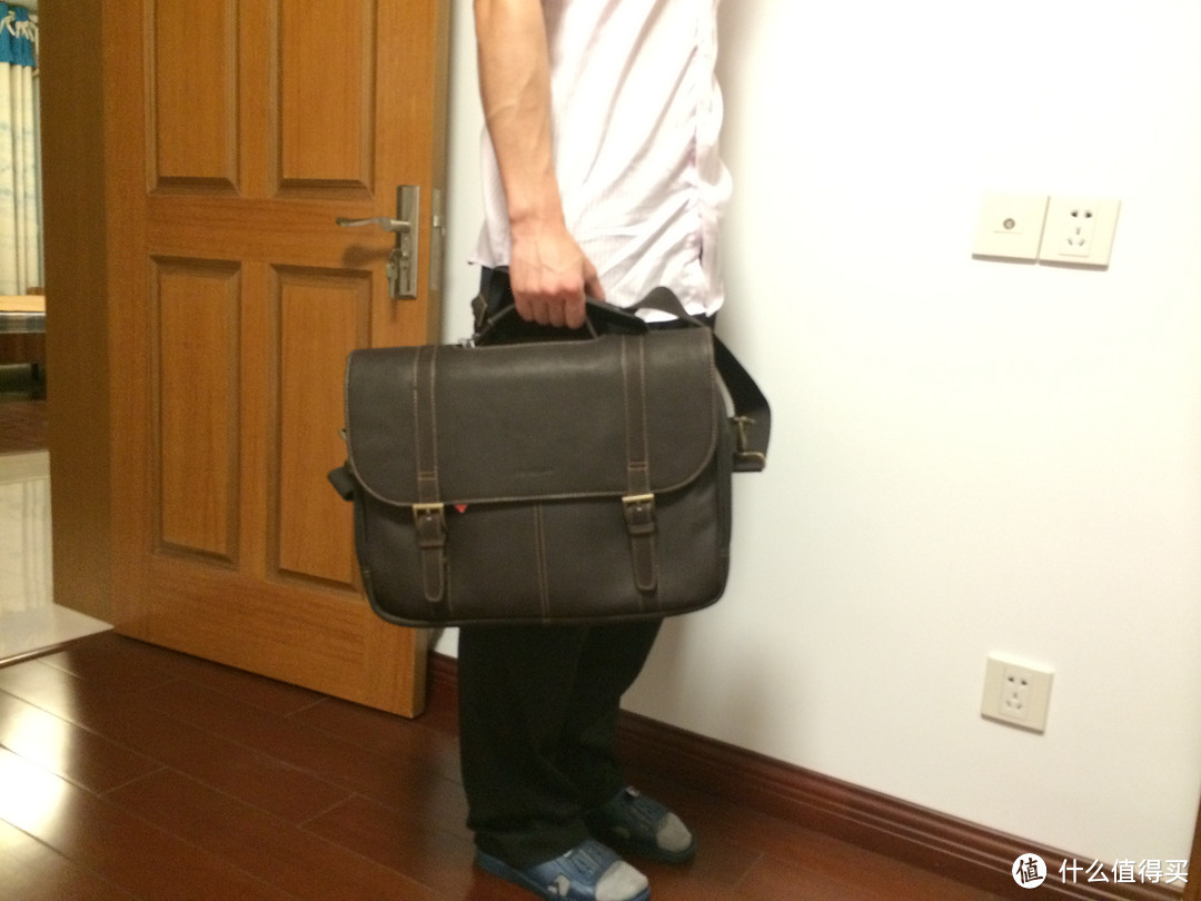 Samsonite 新秀丽 Colombian Leather Flapover Case 男款皮质公文包