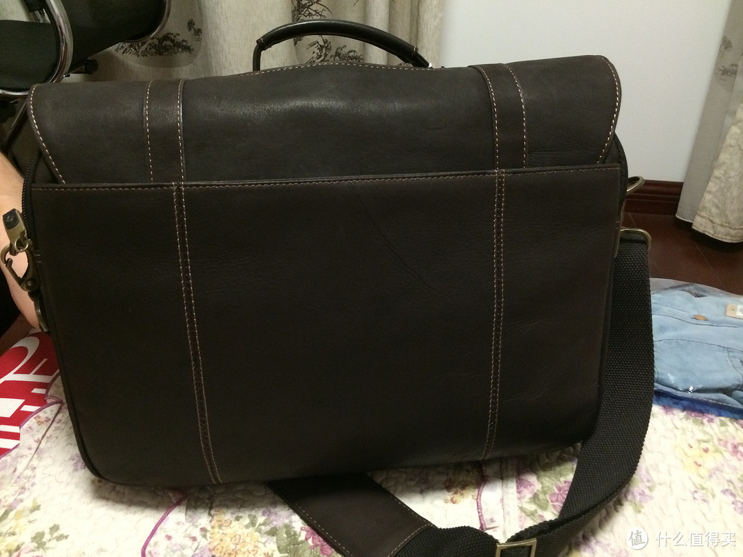 Samsonite 新秀丽 Colombian Leather Flapover Case 男款皮质公文包