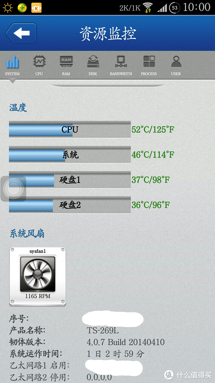 intel核心高性能双盘位NAS：QNAP 威联通 TS-269L 升级版