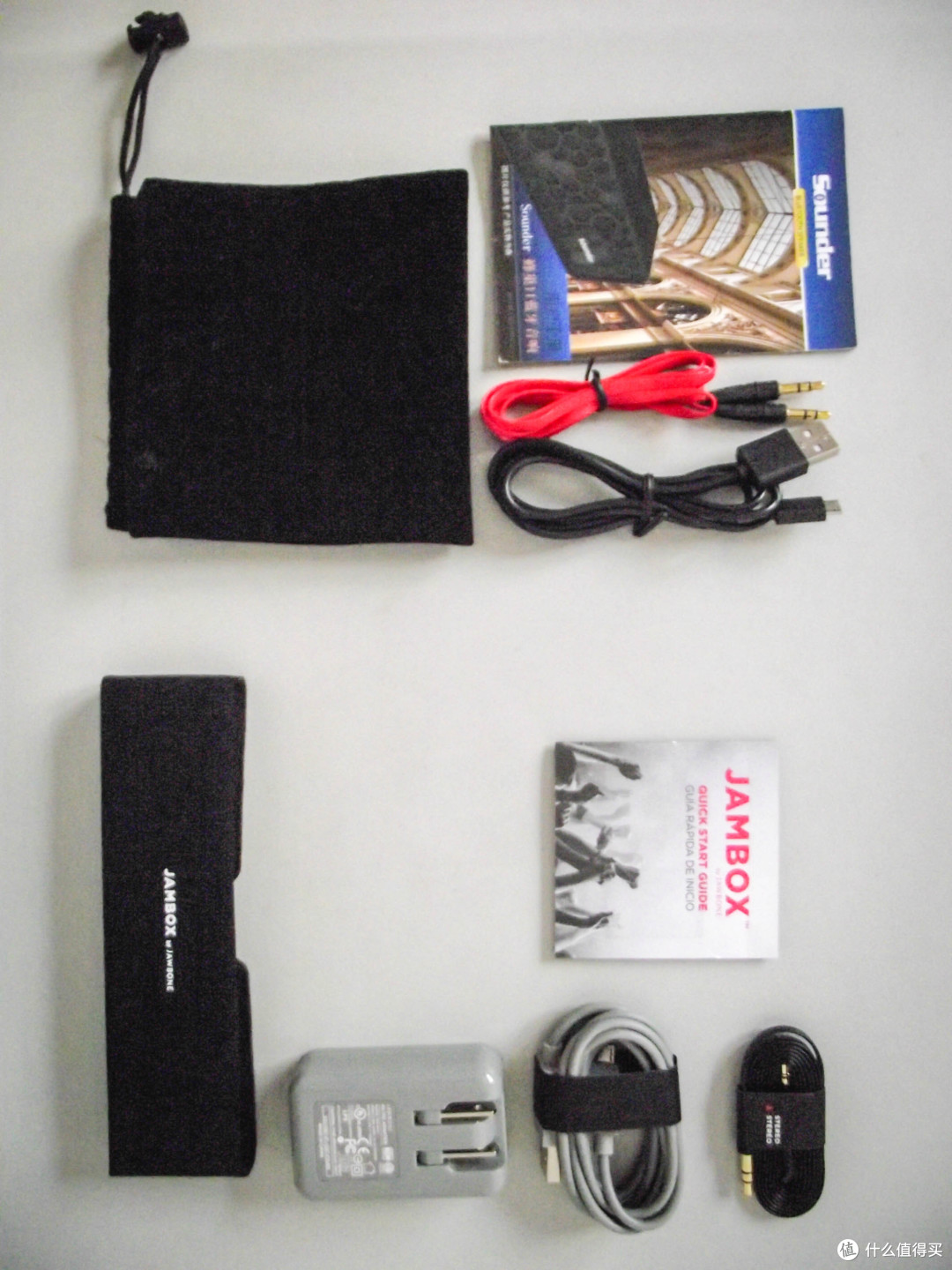 Jawbone JAMBOX 蓝牙无线便携音箱,简单对比 声德 蜂巢2
