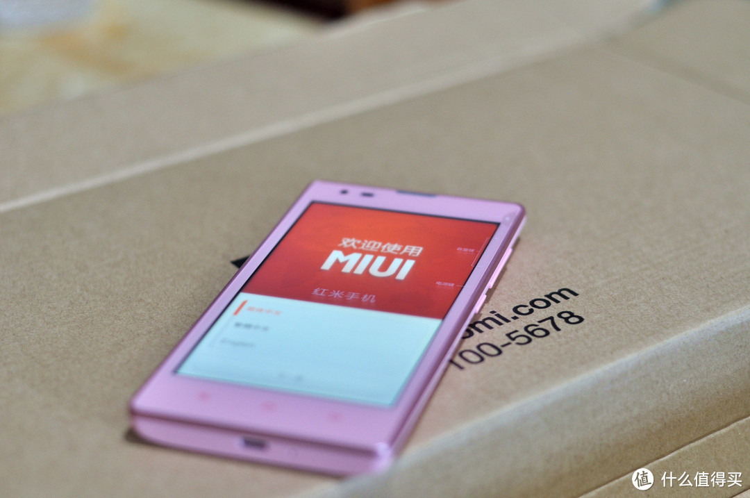 妹子的糖果粉色 红米1S 智能手机 开箱