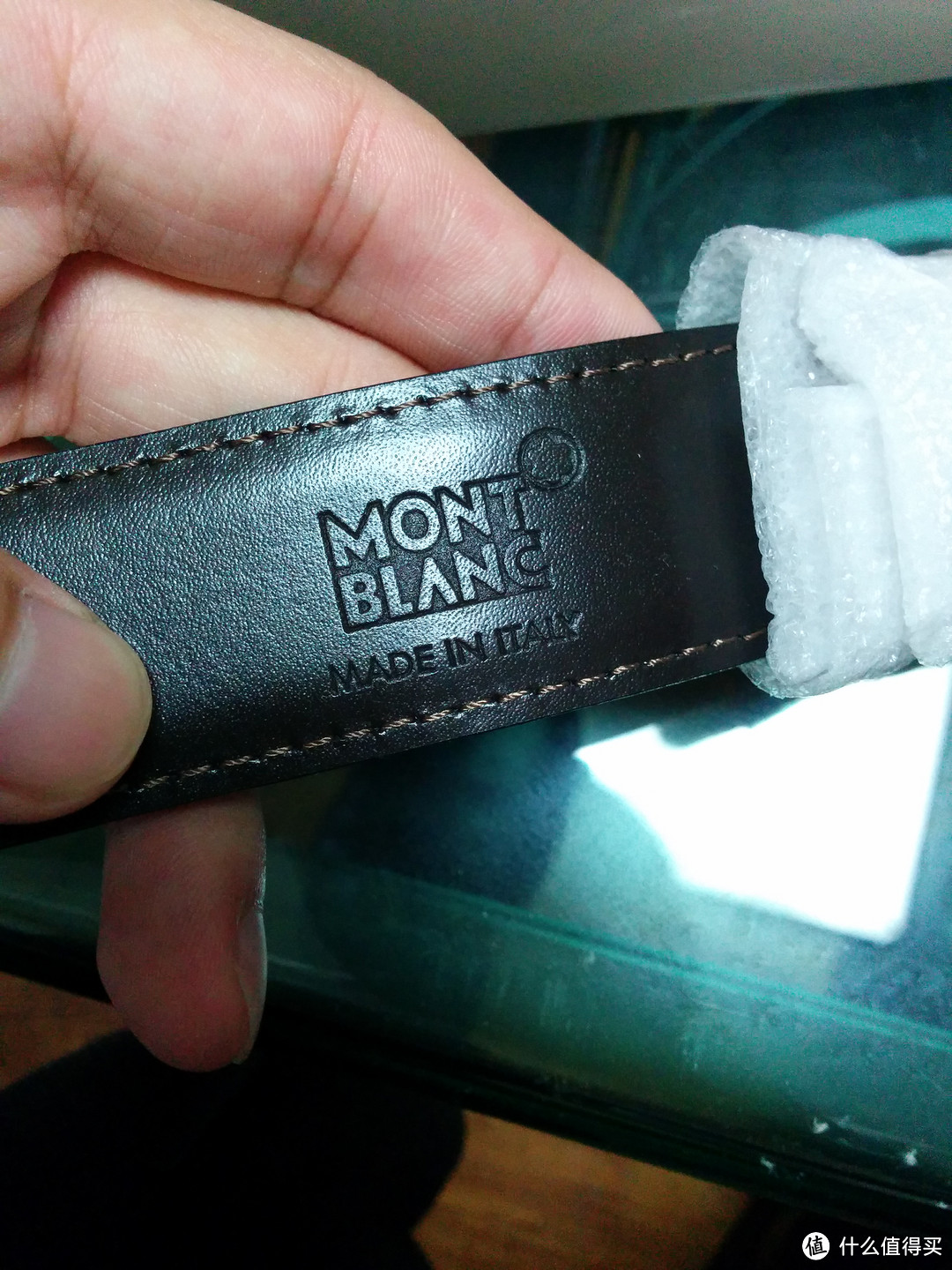 Montblanc 万宝龙 经典玫瑰金针扣可旋转男款皮带 101896