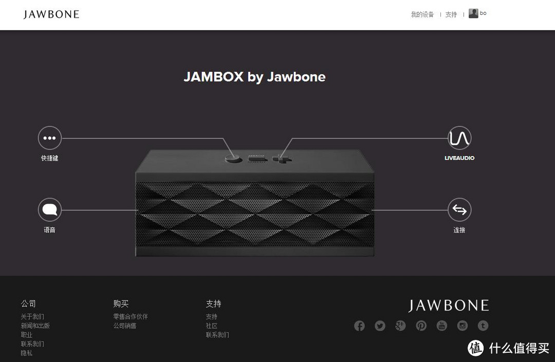 Jawbone 卓棒 JAMBOX 蓝牙无线便携音箱
