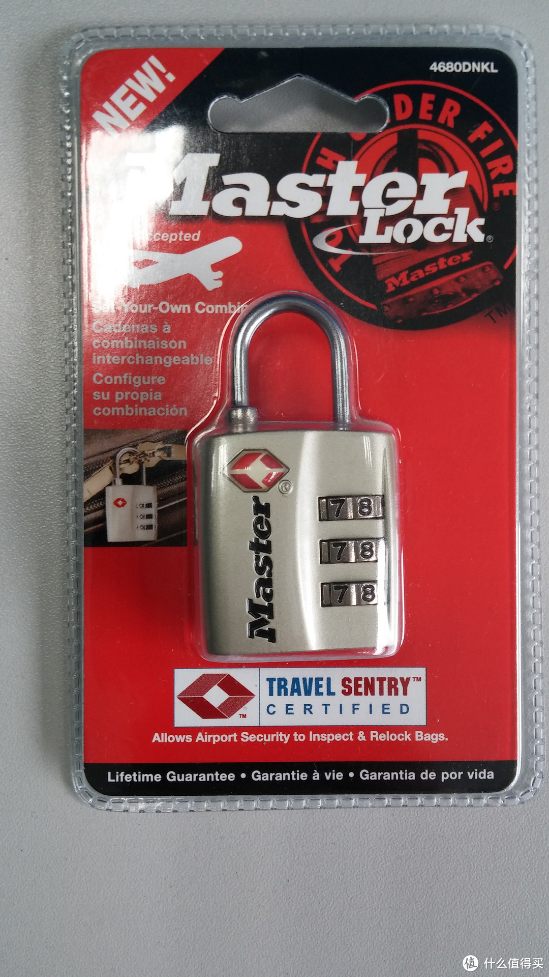 Master Lock 玛斯特 TSA 4680DKNL TSA系列密码锁