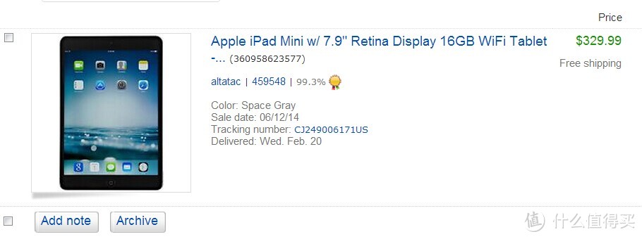 ebay直邮 Apple 苹果 iPad mini with Retina
