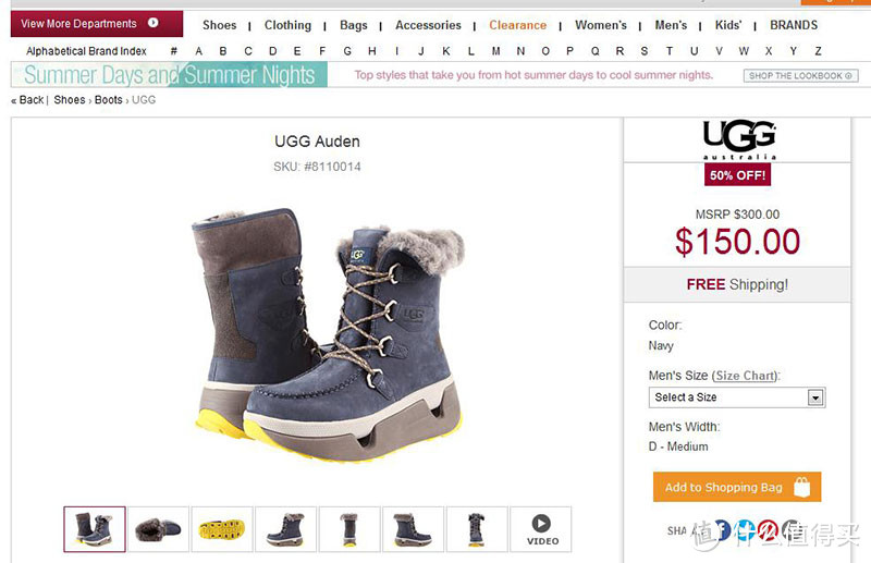 漂洋过海的情侣雪地靴：UGG Australia Mini Bailey Bow Corduroy 女靴 & UGG Auden 男款高帮雪地靴