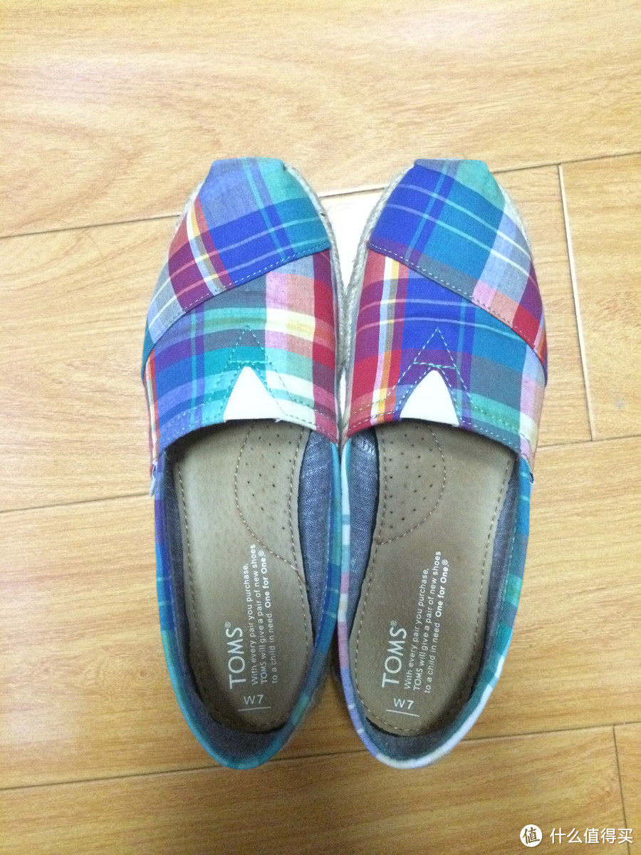 二胎麻麻新宠鞋：TOMS Multi Madras 经典款女士平底布鞋