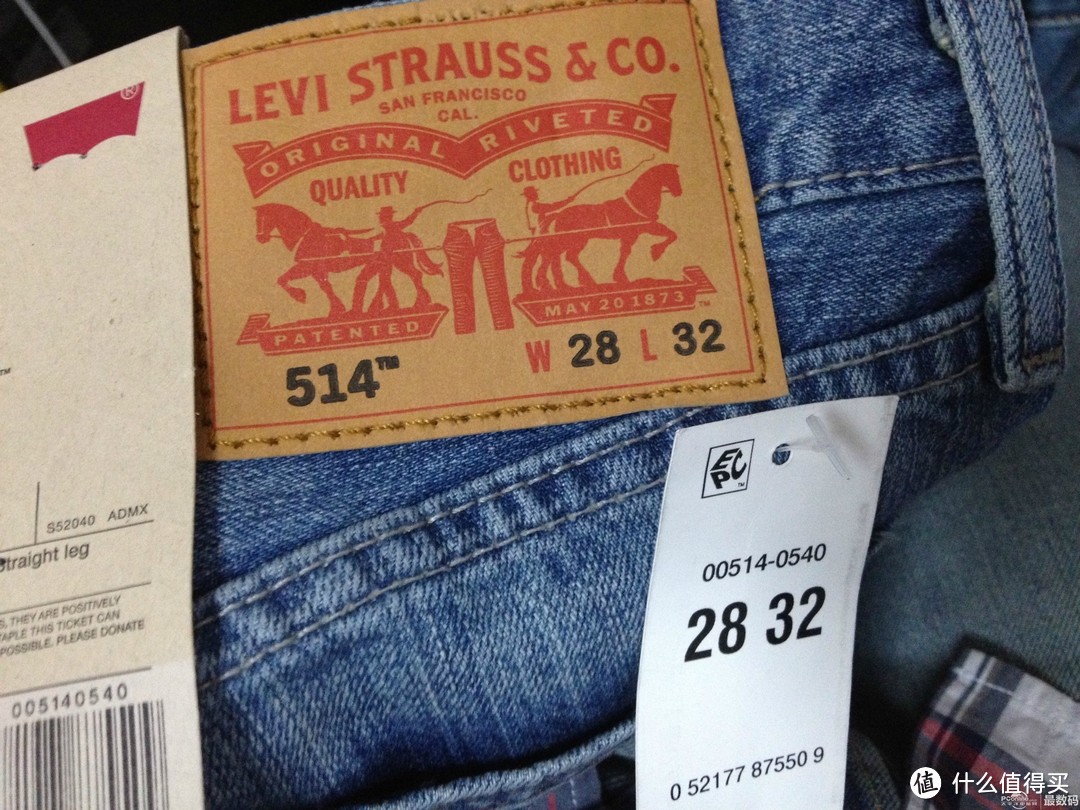 海淘苦等一个月：Levi's 李维斯 直筒牛仔裤514+CK皮带一条