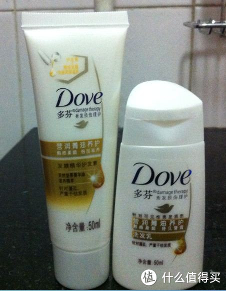 试用装的Dove 多芬 养护洗发乳50ml+护发素50ml