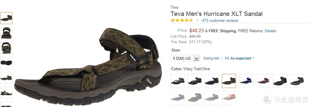 Teva Hurricane XLT 男款户外凉鞋