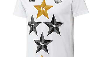 告别三星 adidas 阿迪达斯 推出世界杯冠军德国队四星球衣和纪念T恤