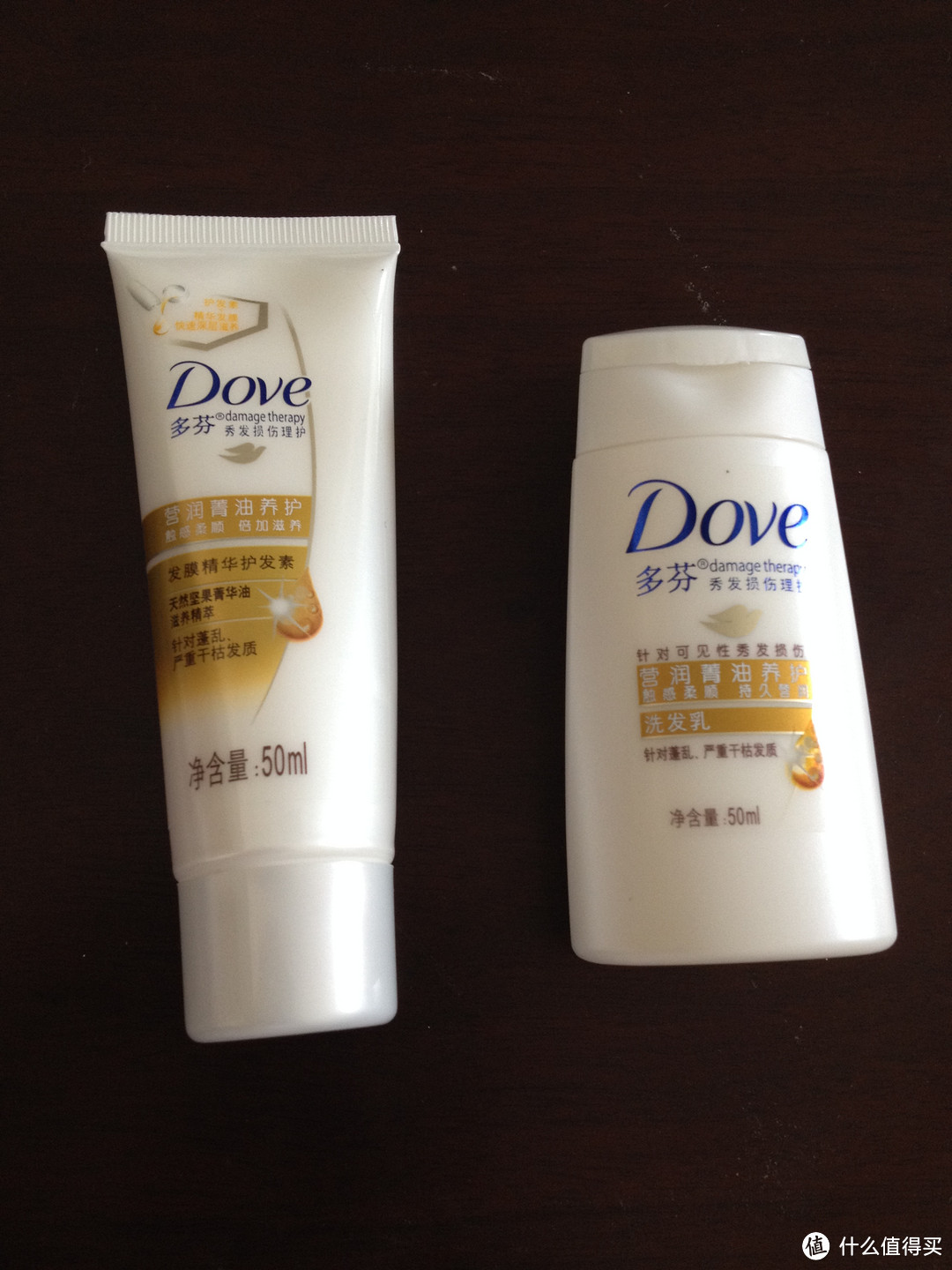 出差好伴侣：Dove 多芬 养护洗发乳50ml+护发素50ml