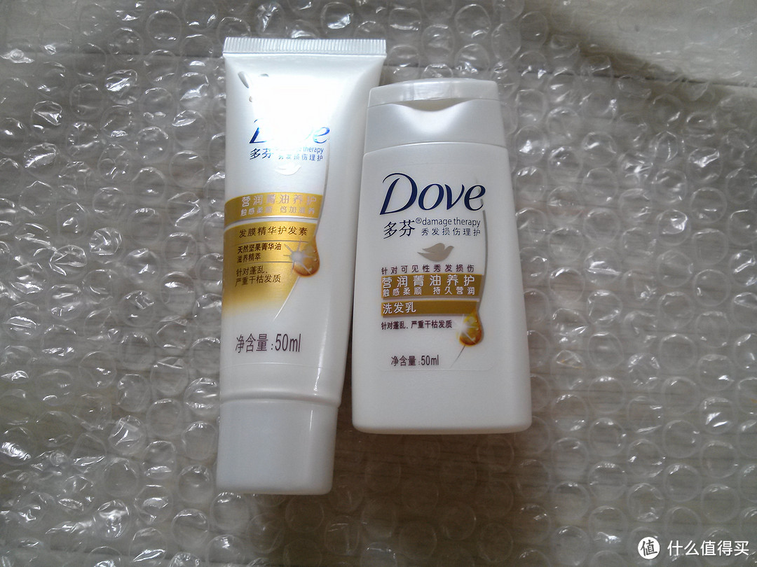 中了比没中好：Dove 多芬 养护洗发乳50ml+护发素50ml