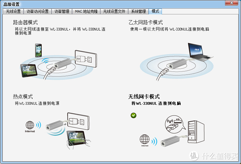 ASUS 华硕 WL-330NUL 迷你无线路由器