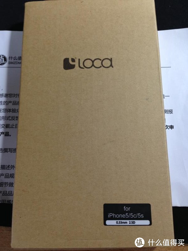 高端大气上档次的钢化玻璃膜: LOCA 路可 iPhone 5/5C/5S 钢化玻璃膜