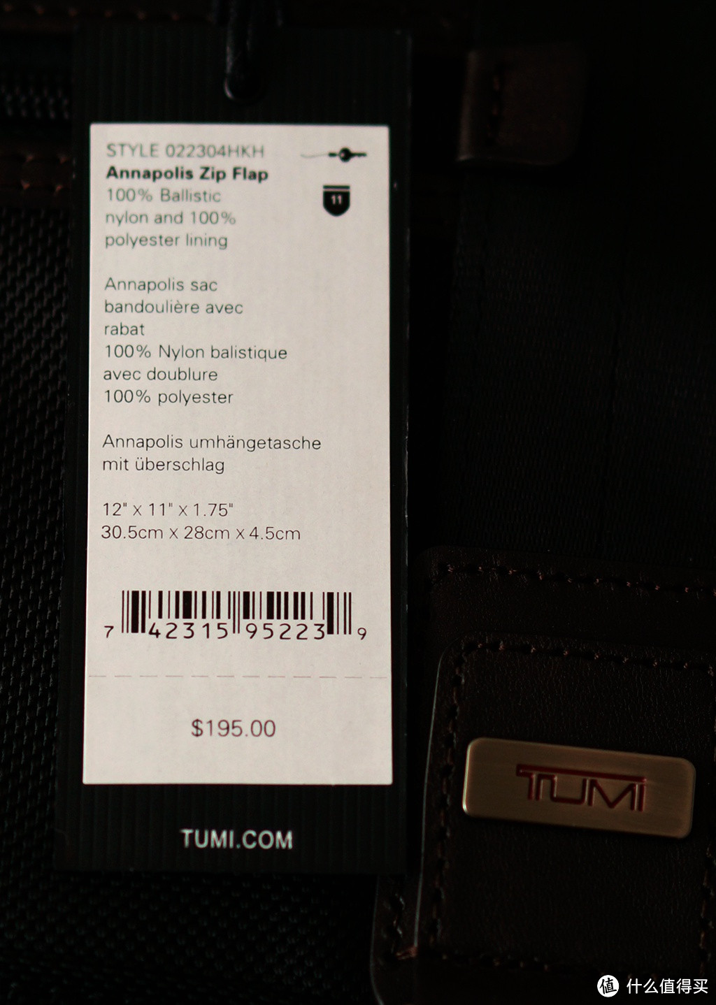 【真人秀】锅罩侠第三季：Tumi Alpha Bravo Annapolis Zip Flap 男款单肩包 22304