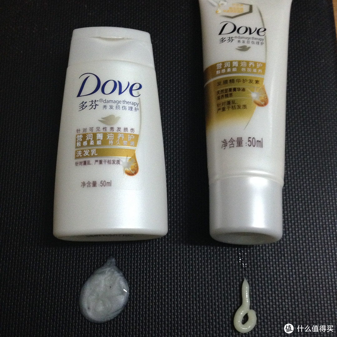 dove 多芬 養護洗髮乳50ml 護髮素50ml_洗護套裝_什麼值得買