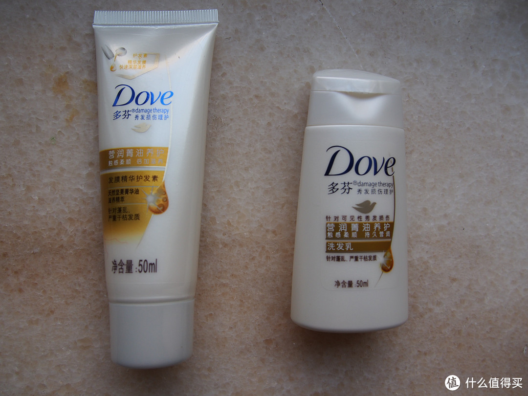 待我长发及腰！Dove 多芬 养护洗发乳50ml+护发素50ml评测。