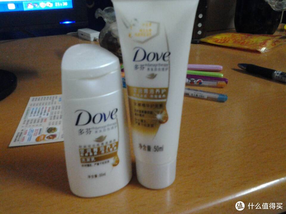 Dove 多芬 养护洗发乳50ml+护发素50ml使用评测