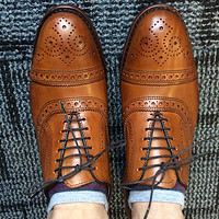 充满英伦气息的美产皮鞋： Allen Edmonds Men's Strand Cap-Toe Oxford 男款 牛津鞋