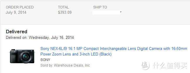 美亚Warehouse Deals入手SONY 索尼 Nex-6L/B 微单相机