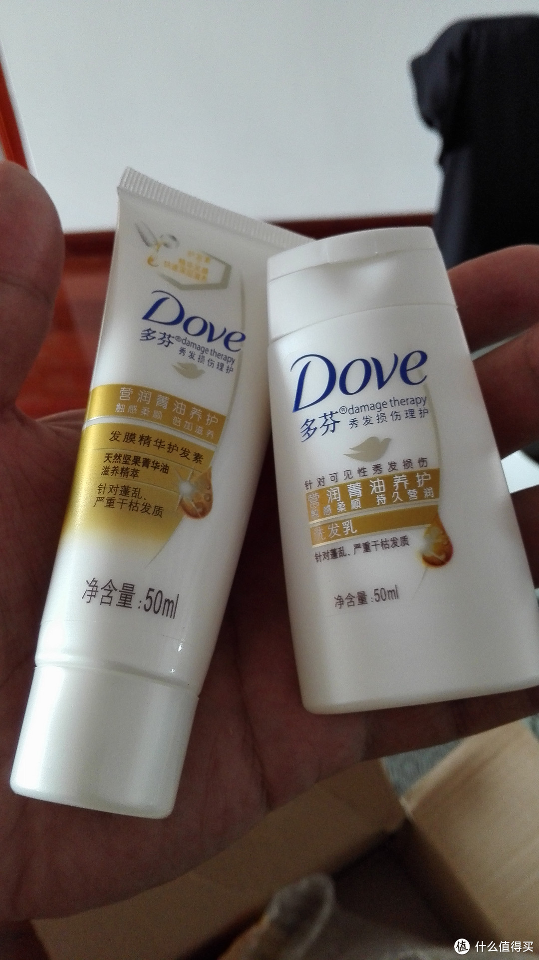 Dove 多芬 养护洗发乳50ml+护发素50ml 评测